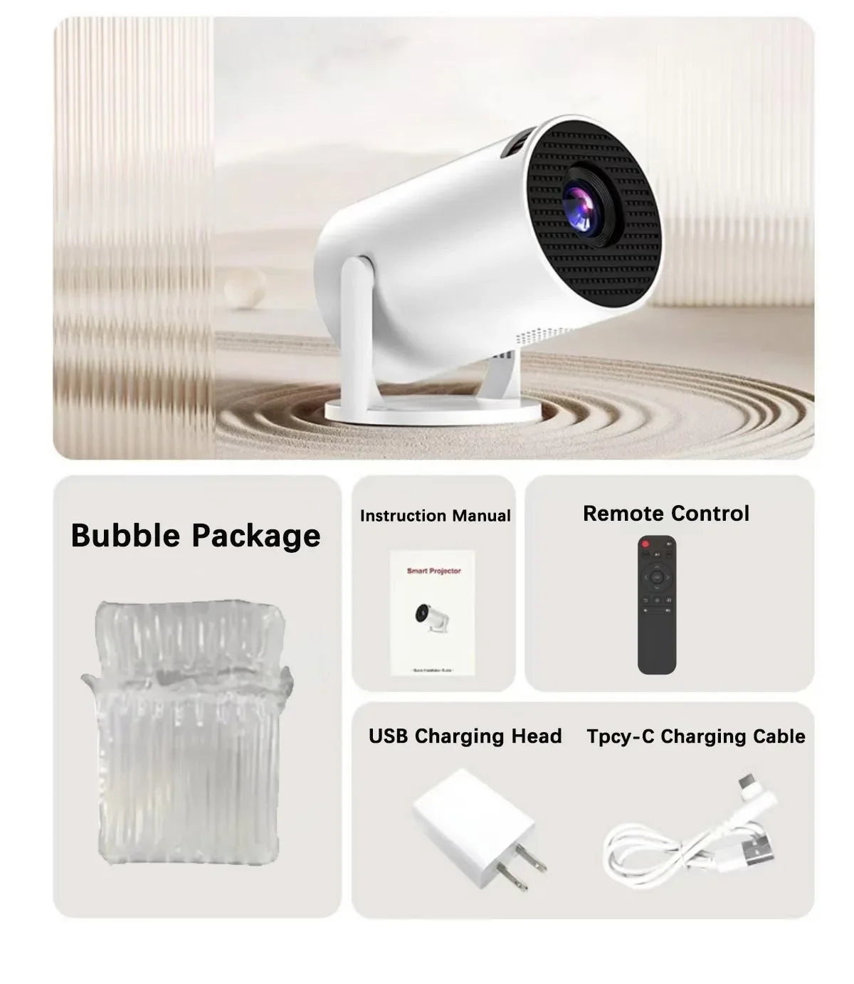 Projecteur Portable HY300 Ultra 4K Ultra HD