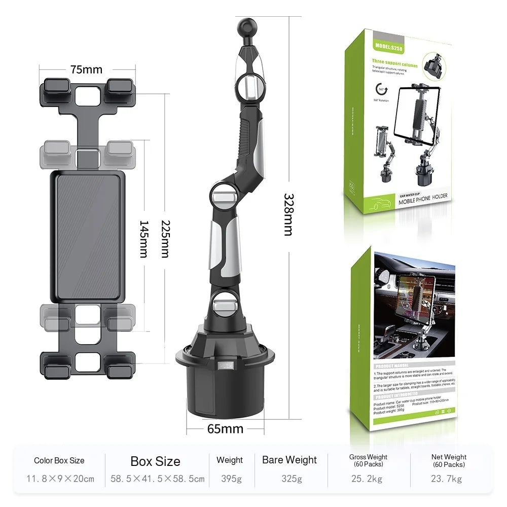 support universel pour téléphone portable de voiture étendu