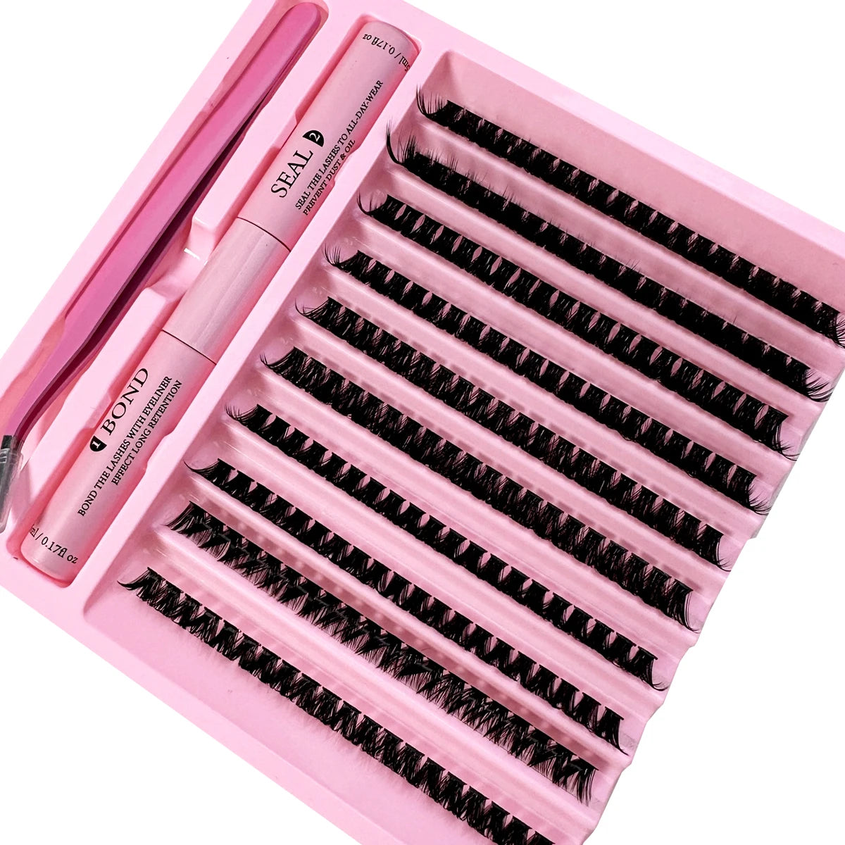 Kit d'extension de cils à faire soi-même, dissolvant de joints et de joints, 200 pièces, grappes, outils de maquillage pour coller les cils, colle