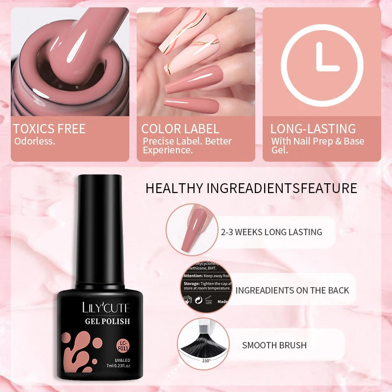 LILYCUTE 6 pièces/ensemble 7ML Gel Belle Chevelure