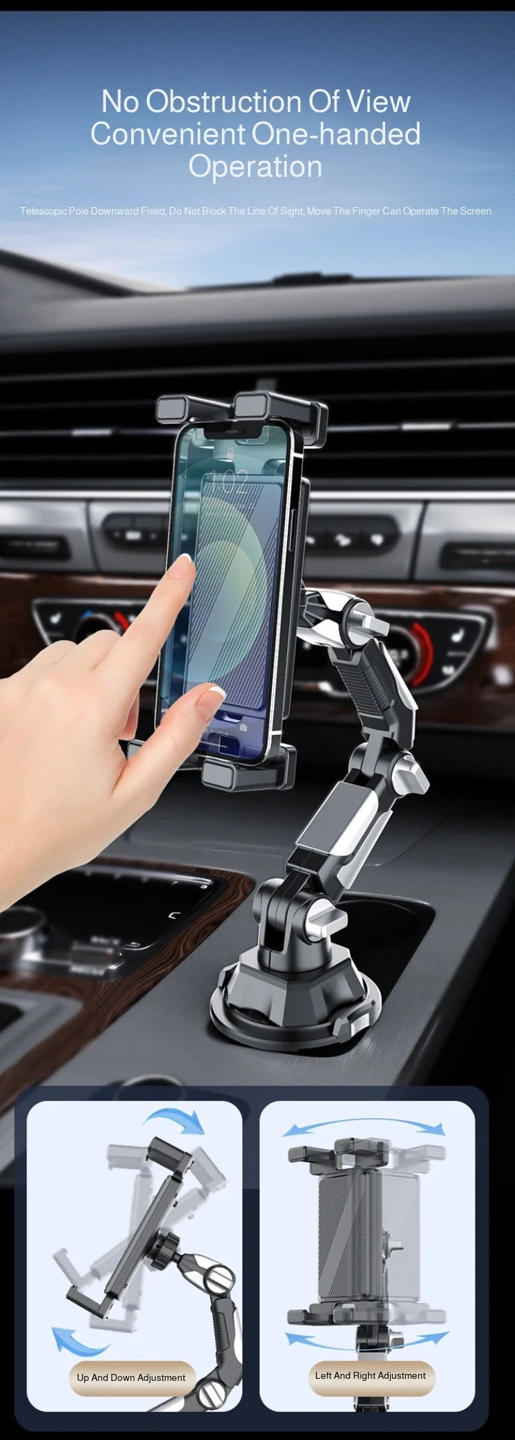 support universel pour téléphone portable de voiture étendu