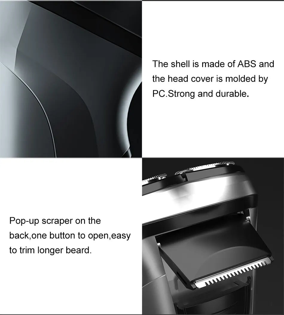 ENCHEN Blackstone Électrique Rasoir Rotatif pour Hommes 3D