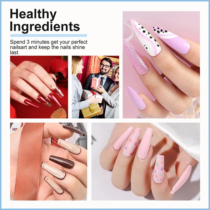 28 pièces/ensemble Gel vernis à ongles ensemble bouteille en verre tremper Belle Chevelure