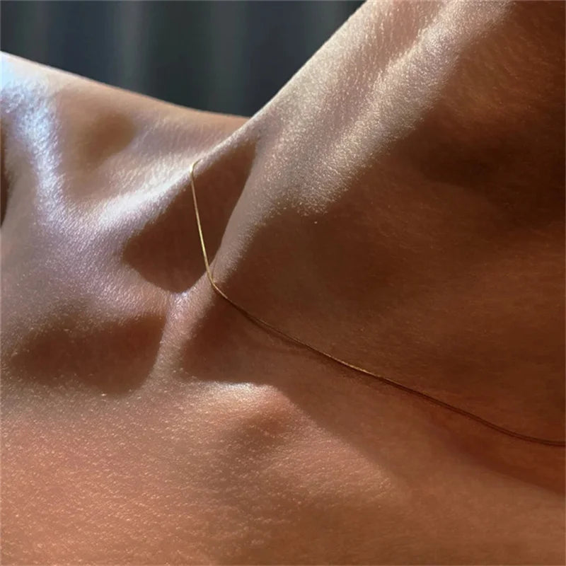 Collier chaîne serpent Vintage en acier inoxydable pour femmes et hommes