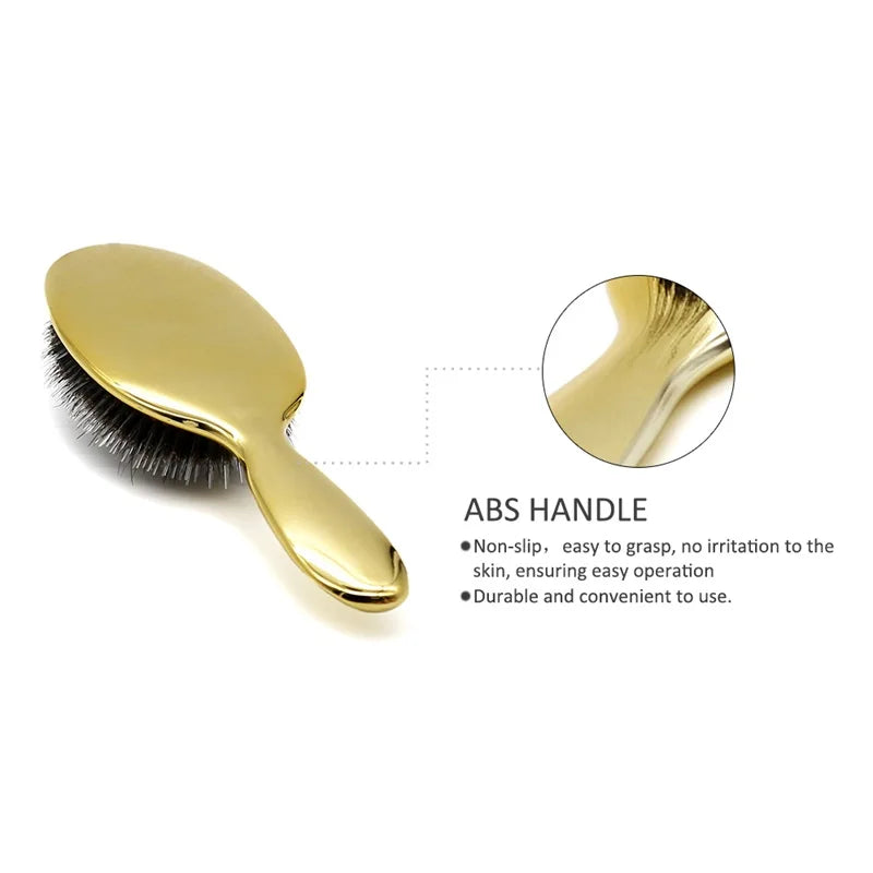 Brosse à cheveux ovale en poils de sanglier