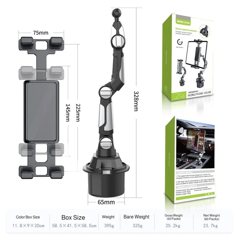 support universel pour téléphone portable de voiture étendu