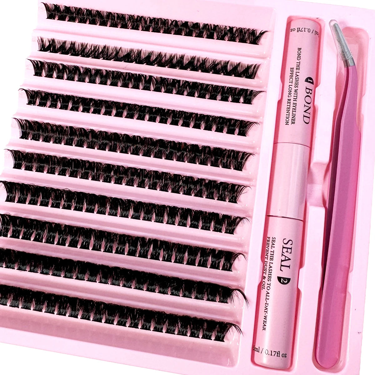 Kit d'extension de cils à faire soi-même, dissolvant de joints et de joints, 200 pièces, grappes, outils de maquillage pour coller les cils, colle