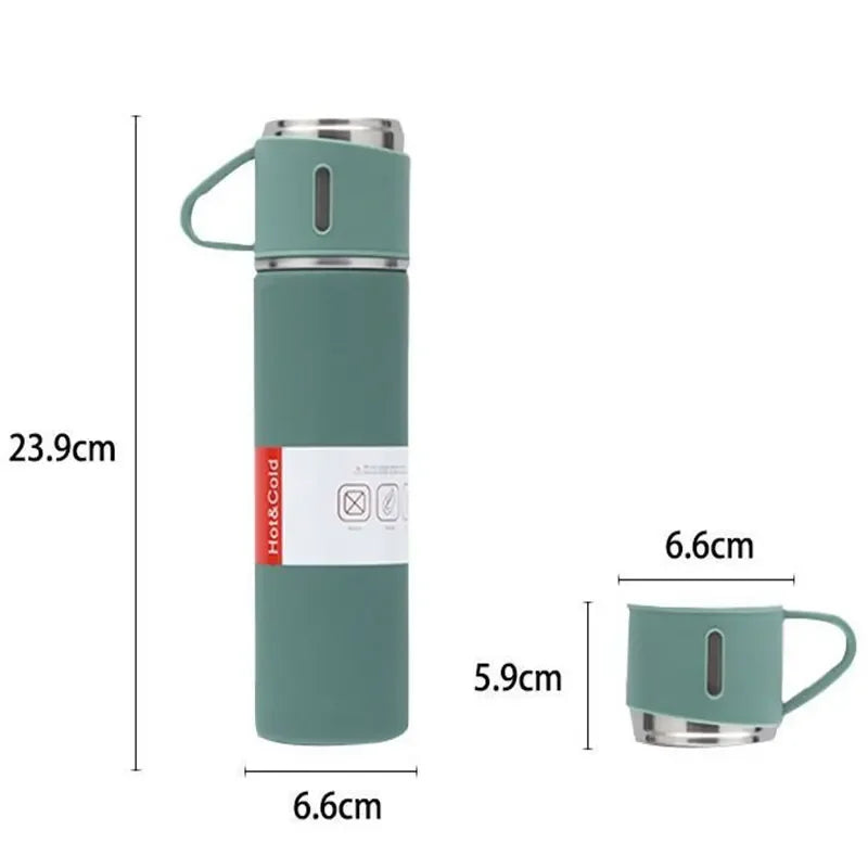 Fiole à vide en acier inoxydable de 500ml, ensemble cadeau