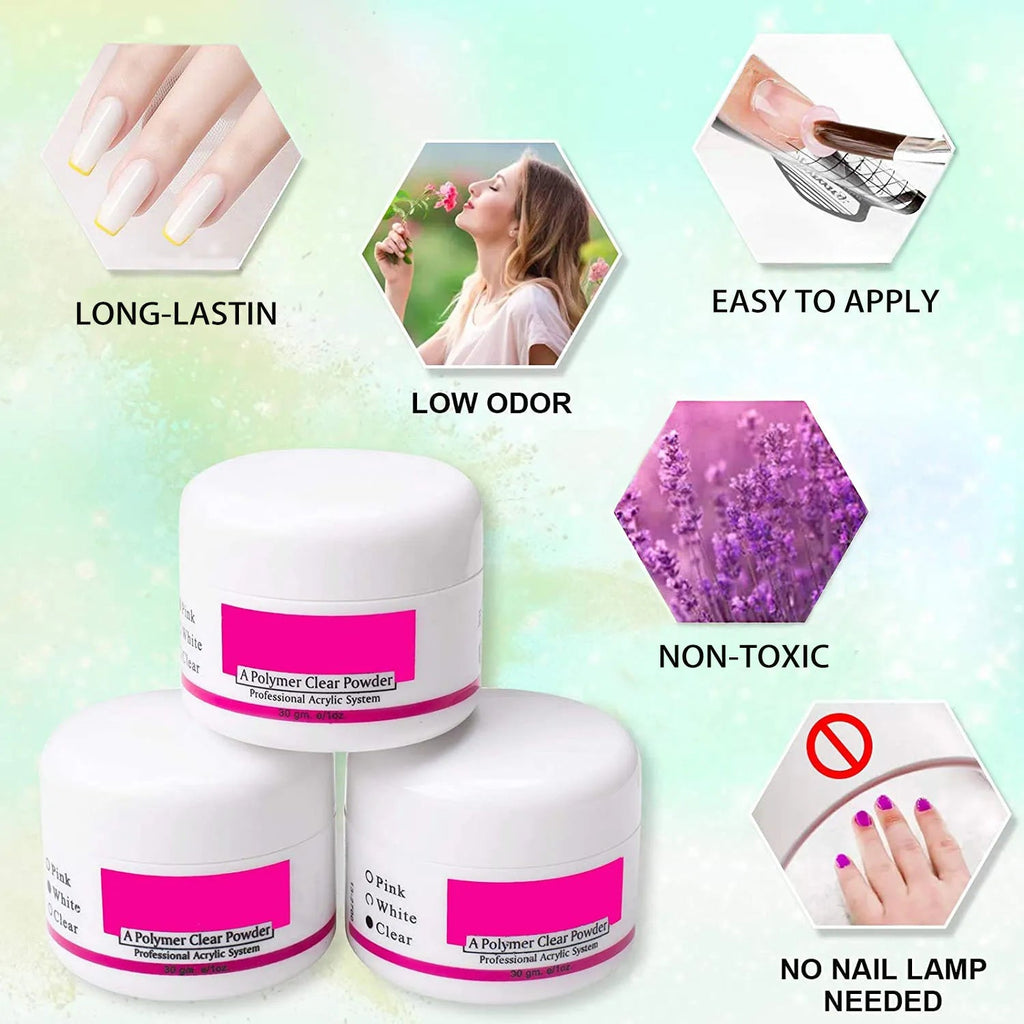 Kit d'ongles en acrylique Belle Chevelure