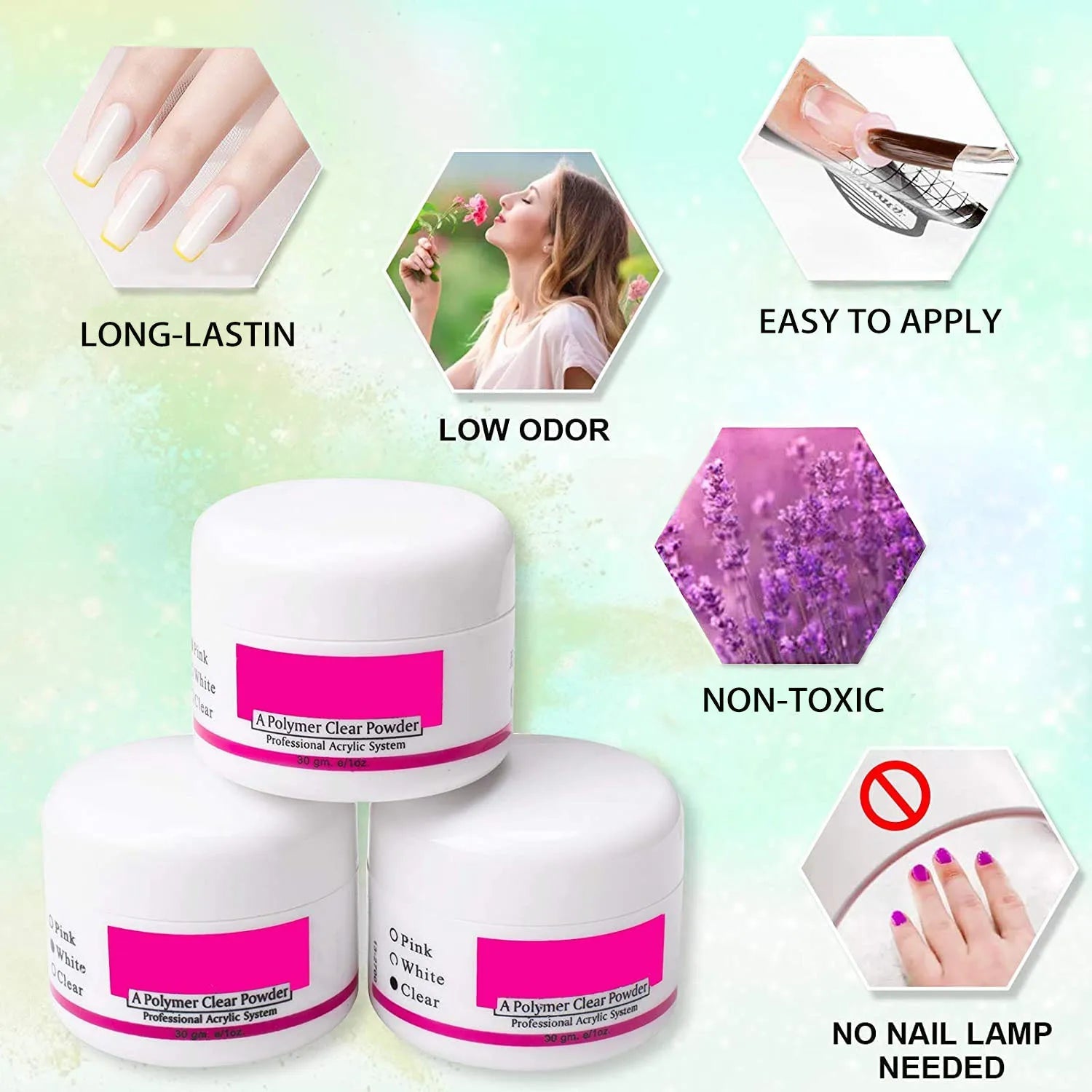 Kit d'ongles en acrylique Belle Chevelure