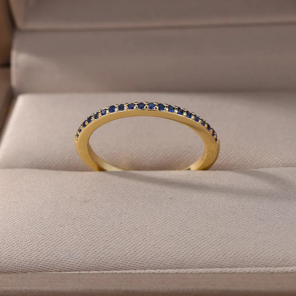 Mini bagues vertes en Zircon pour femmes