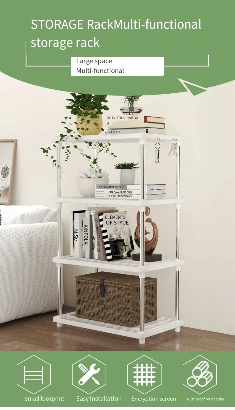 Support de rangement multifonctionnel à quatre couches pour salle de bain