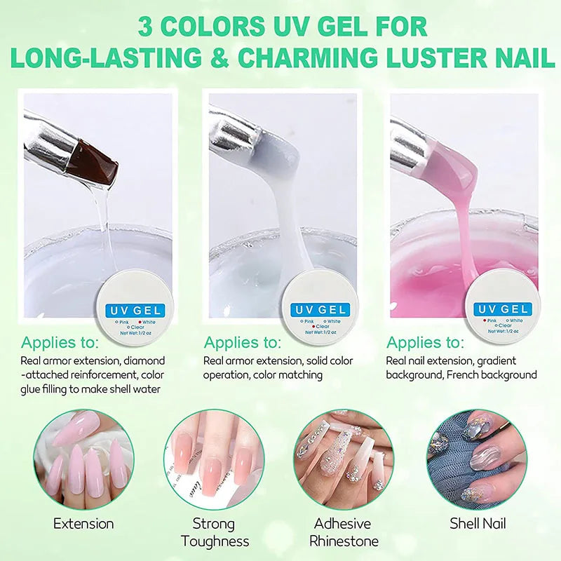 Kit d'ongles en acrylique Belle Chevelure
