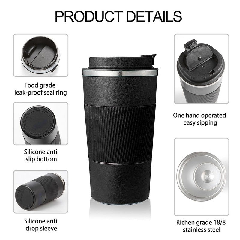 Tasse à café en acier inoxydable de 380ml 510ml