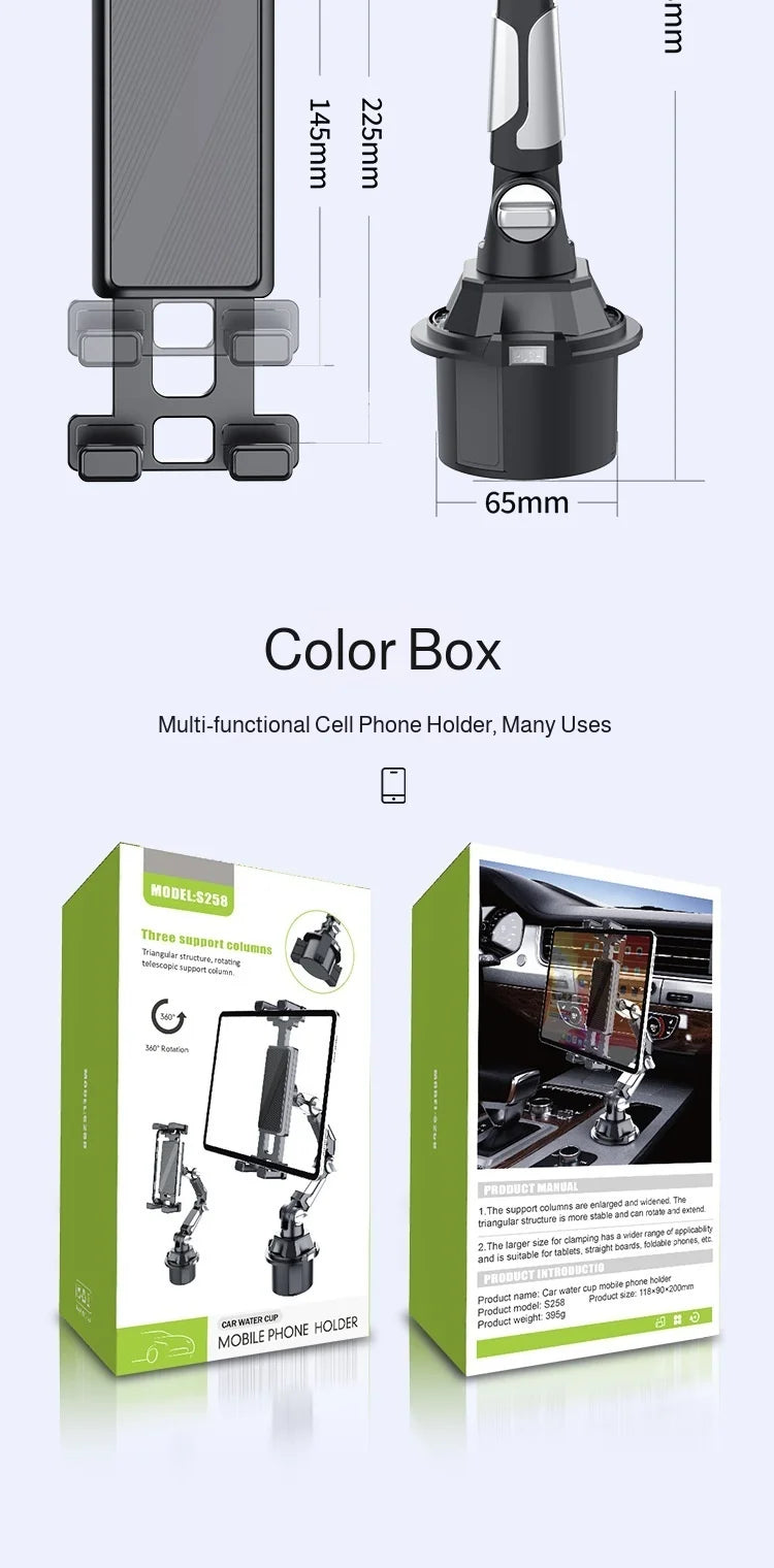 support universel pour téléphone portable de voiture étendu