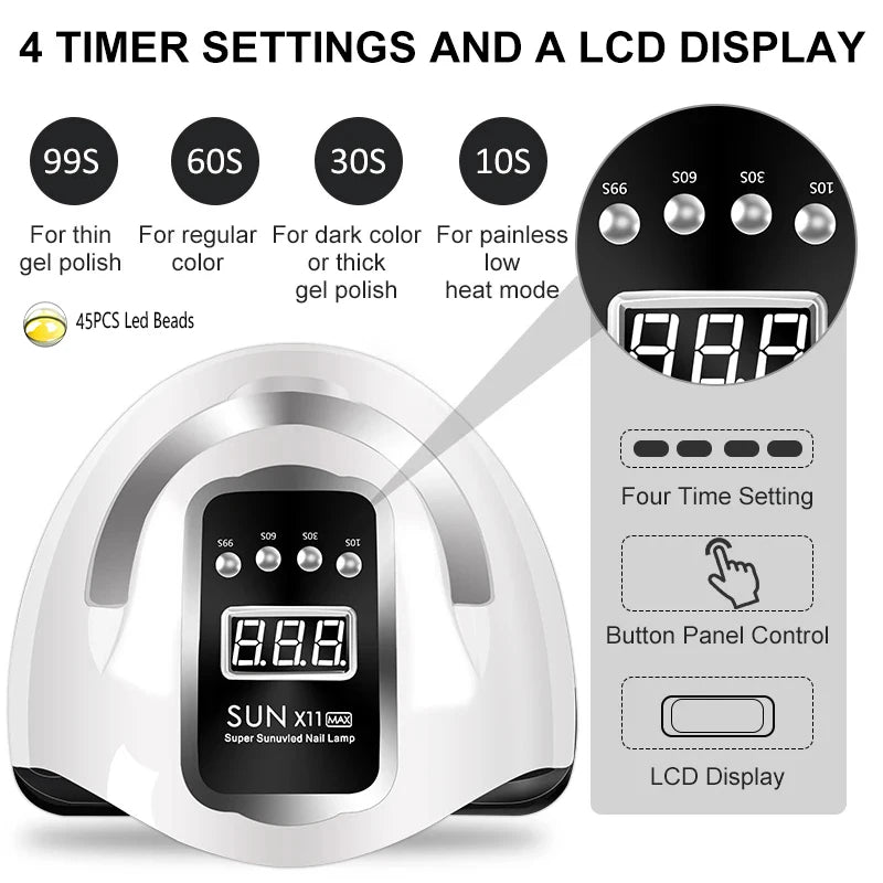 Lampe à ongles professionnelle capteur infrarouge manucure lumière