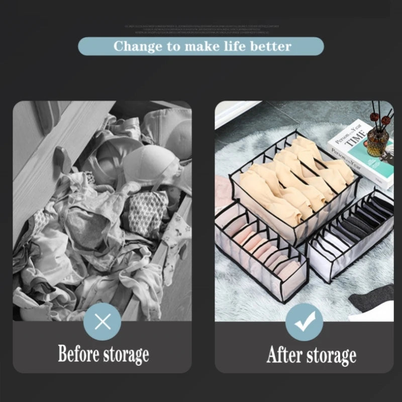 Organisateur culottes chaussettes boîtes de rangement garde-robe pantalons