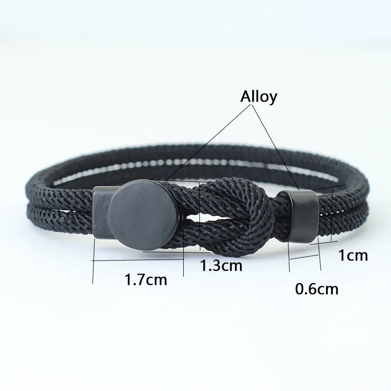 Bracelet en corde Double couche pour hommes