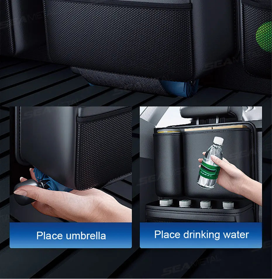 sac de rangement en similicuir pour coffre de voiture