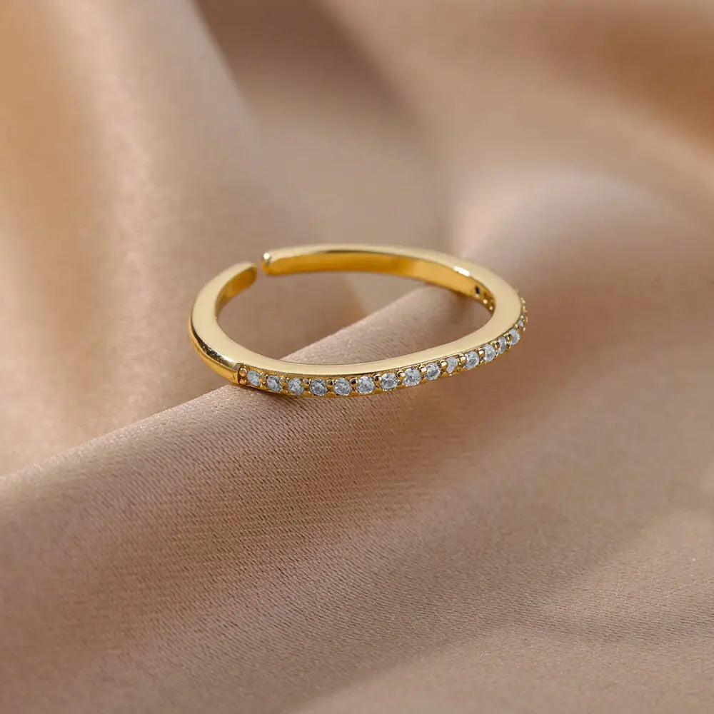 Mini bagues vertes en Zircon pour femmes