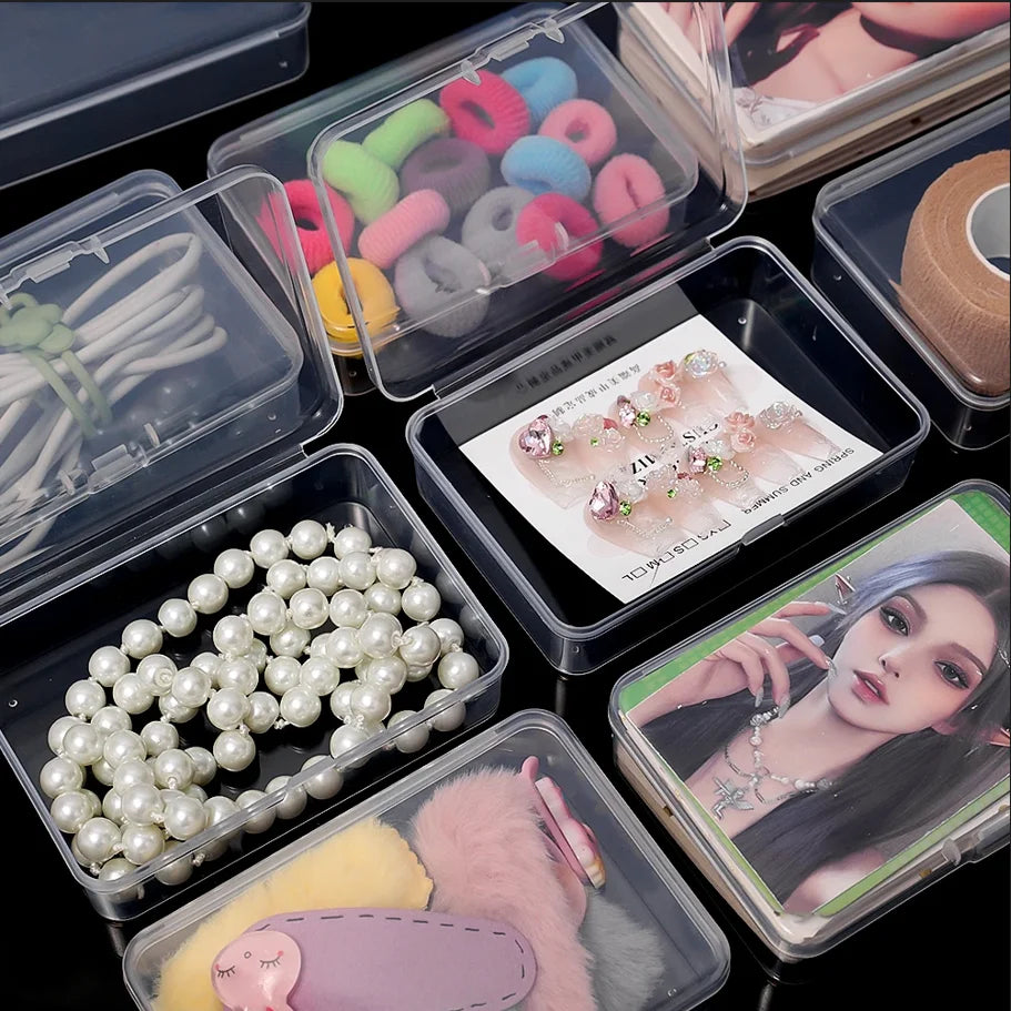 3/5/10 pièces boîtes en plastique transparentes