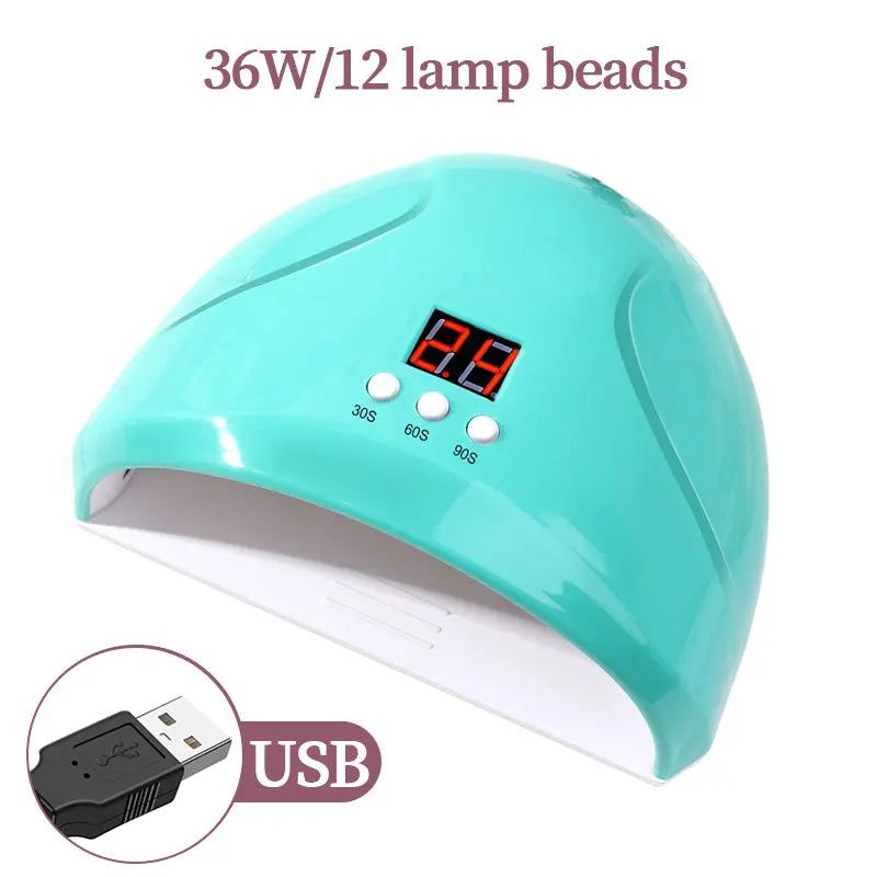 Machine de photothérapie des ongles USB lampe à ongles 12 LED