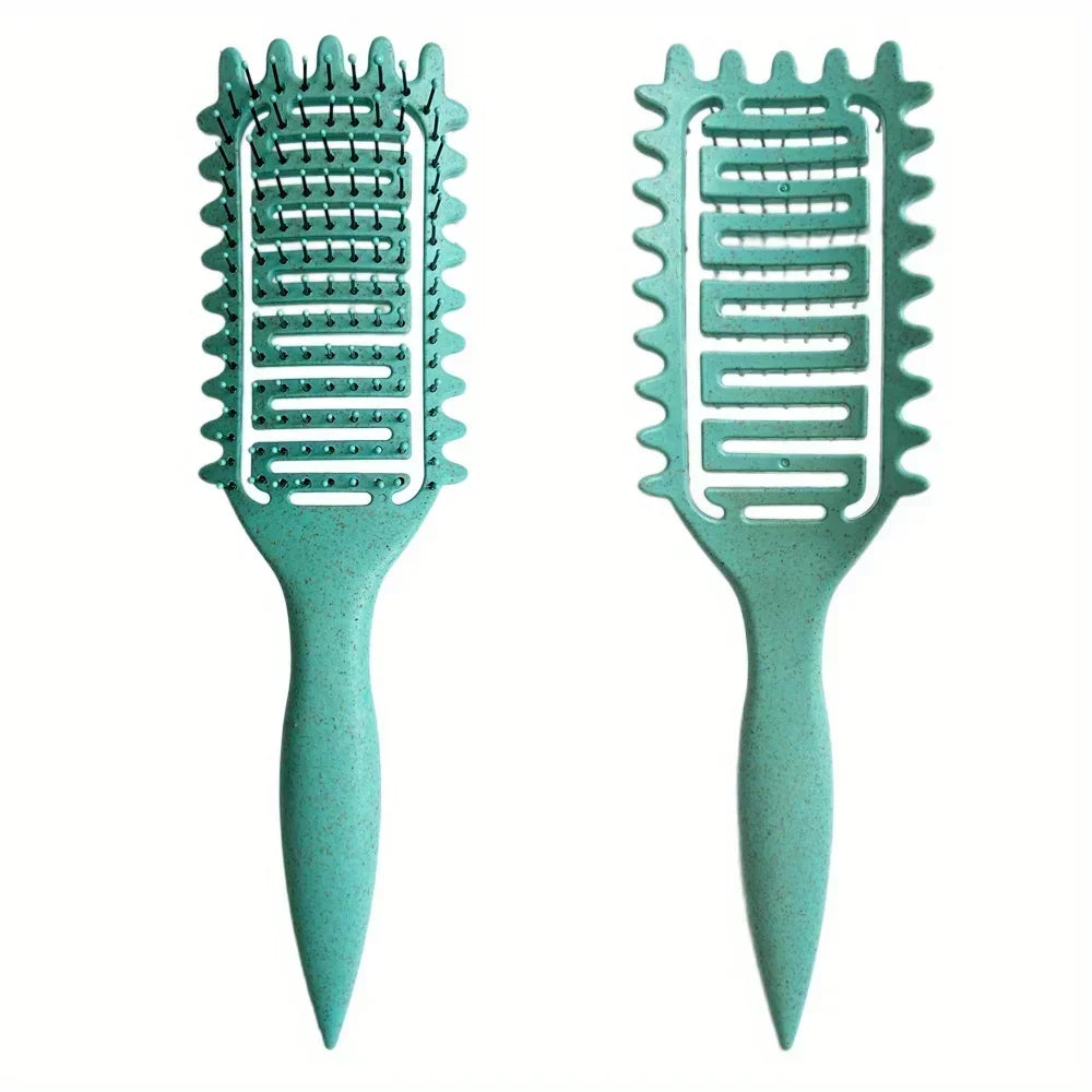 Brosse à cheveux démêlante en poils de sanglier creux