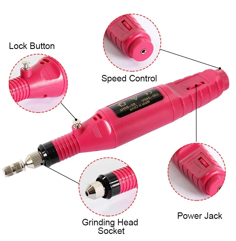 Kit de vernis à ongles Gel avec lampe UV, perceuse à ongles électrique