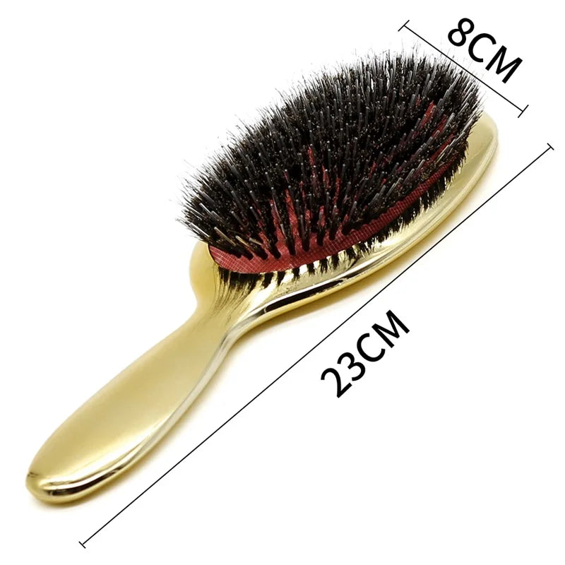 Brosse à cheveux ovale en poils de sanglier