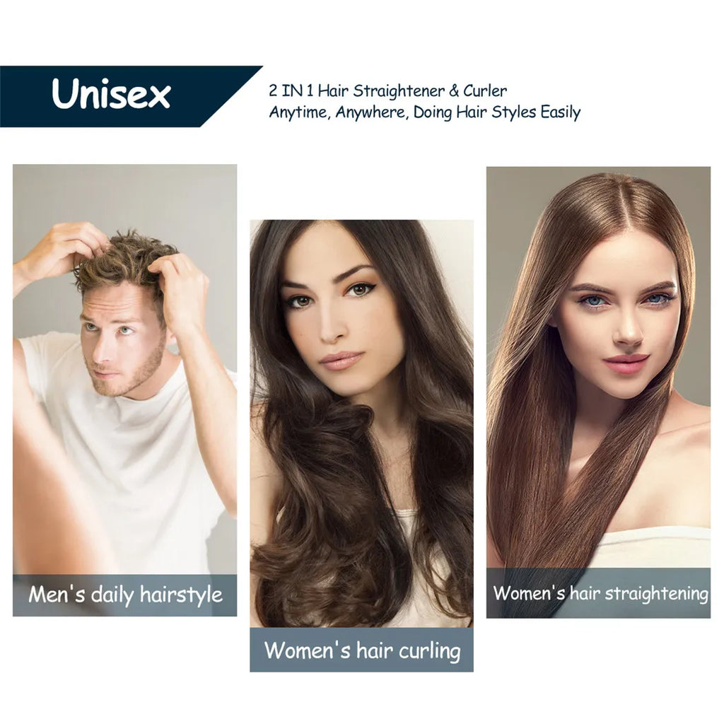 Ccontinent-Mini fer à lisser et bigoudi portable, 2 en 1, température constante