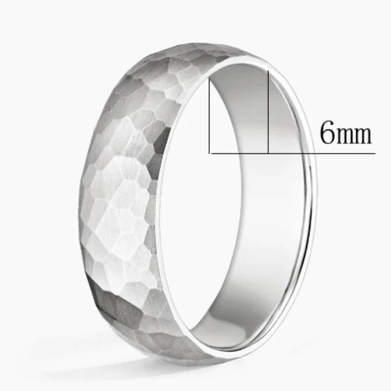 Bague de Couple en acier inoxydable brossé noir