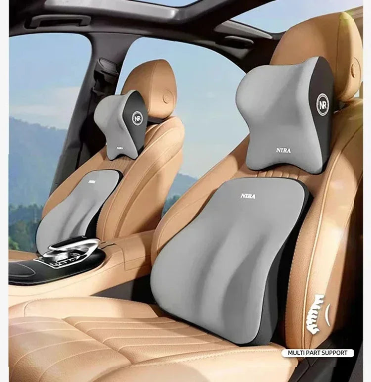 Nouveau oreiller de soutien lombaire de voiture mémoire