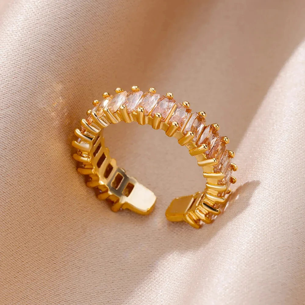 Bague en Zircon cubique coloré pour femmes