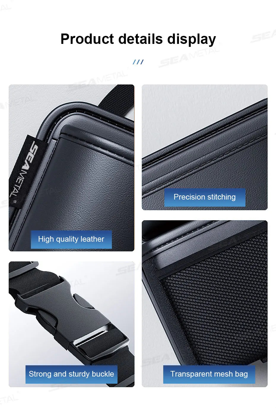 sac de rangement en similicuir pour coffre de voiture