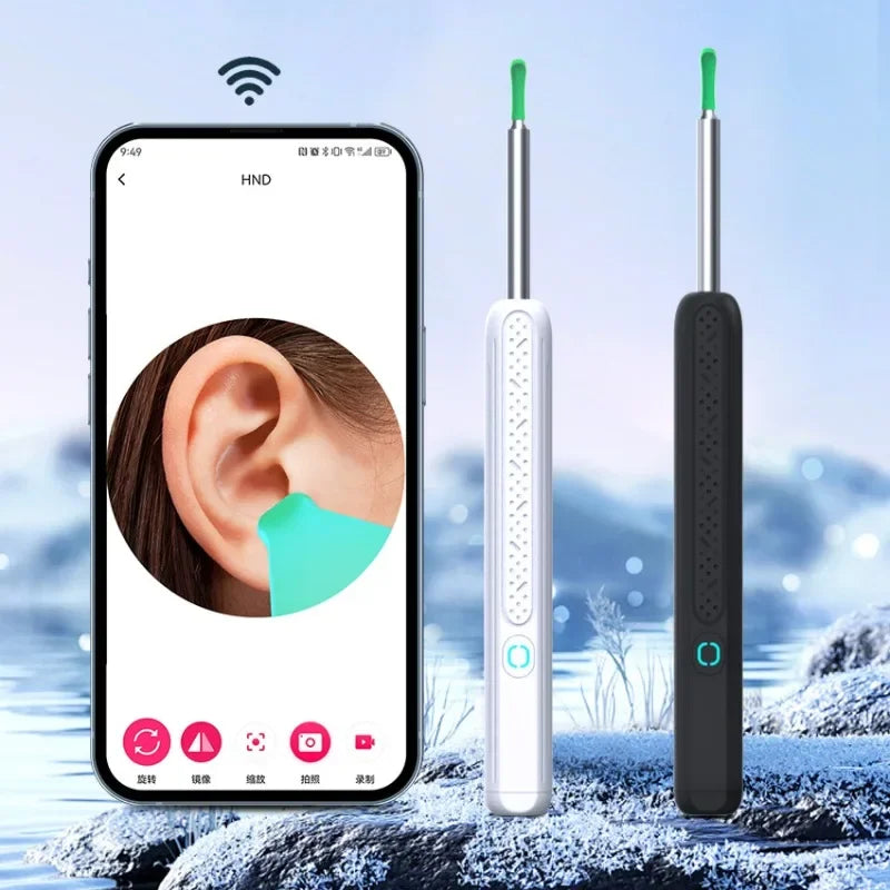 Nettoyeur d'oreille visuel intelligent avec caméra, bâtons d'oreille