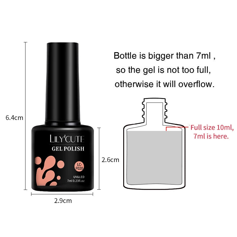 LILYCUTE 6 pièces/ensemble 7ML Gel Belle Chevelure