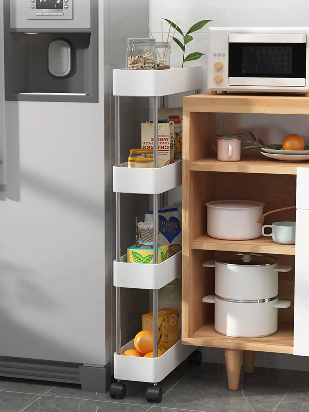 Chariot utilitaire roulant à 3/4 niveaux