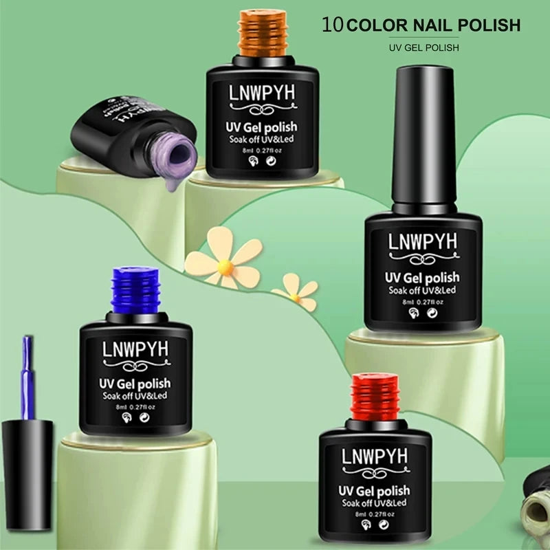 Kit de vernis à ongles Gel avec lampe UV, perceuse à ongles électrique