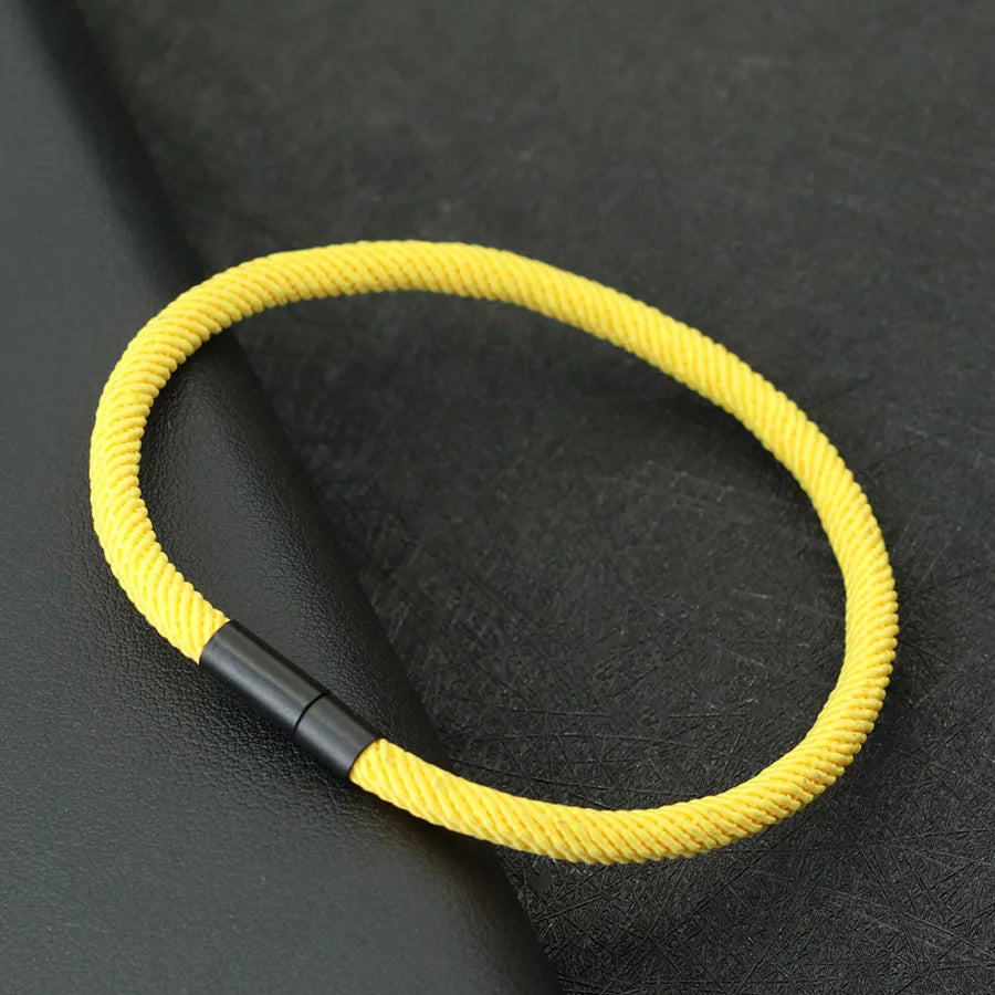 Bracordon en Nylon de qualité A de 4mm, fermoir noir