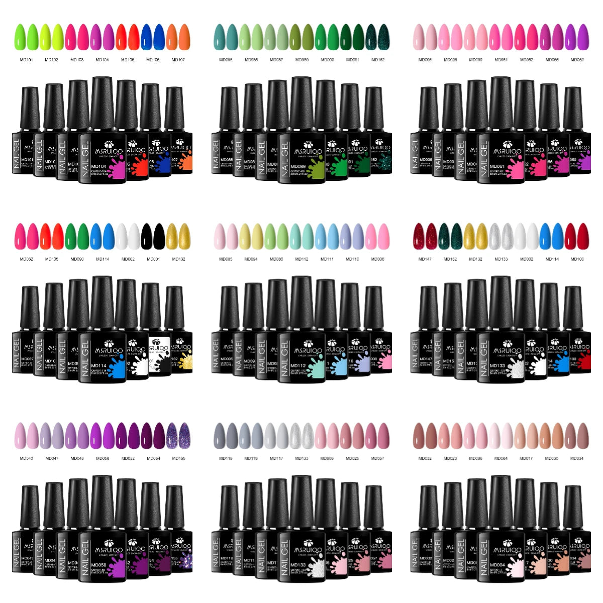 kit complet de vernis gel UV 7 pièces Belle Chevelure
