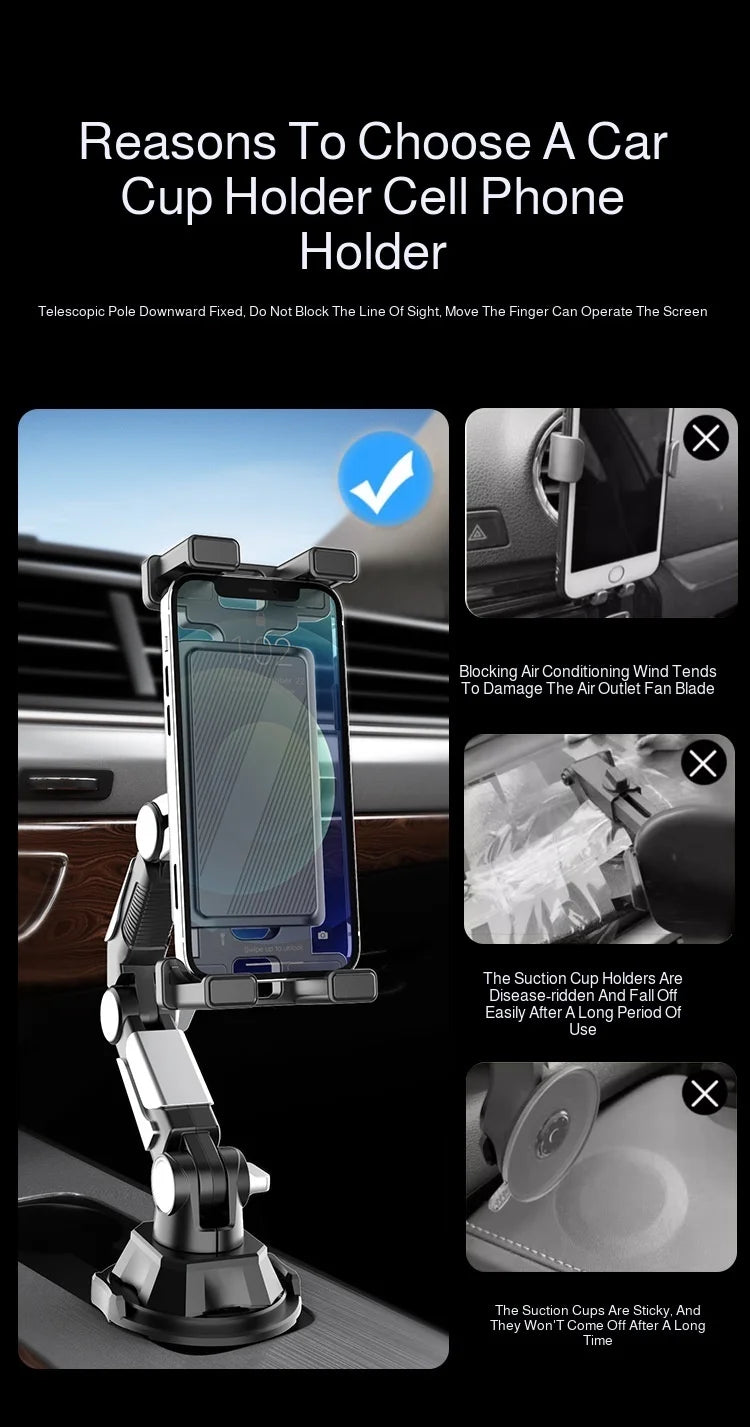 support universel pour téléphone portable de voiture étendu
