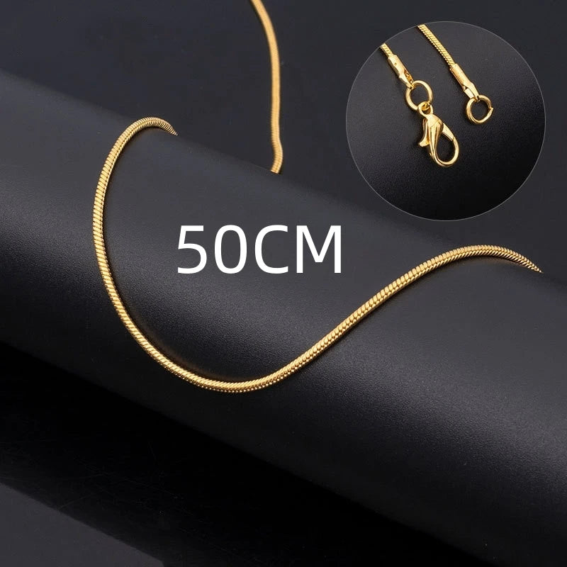 Collier chaîne serpent Vintage en acier inoxydable pour femmes et hommes