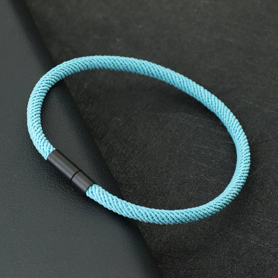 Bracordon en Nylon de qualité A de 4mm, fermoir noir