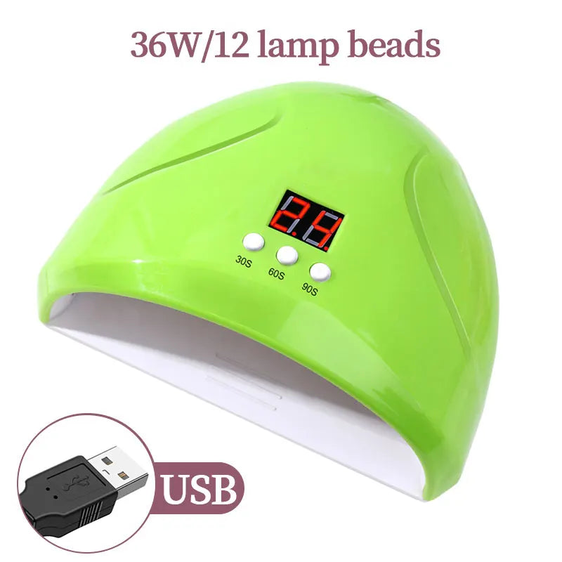 Machine de photothérapie des ongles USB lampe à ongles 12 LED