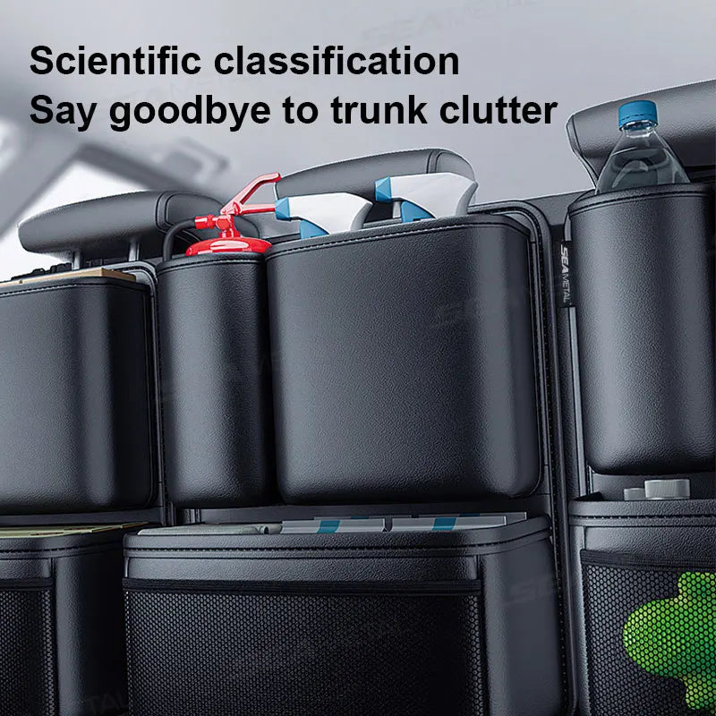 sac de rangement en similicuir pour coffre de voiture