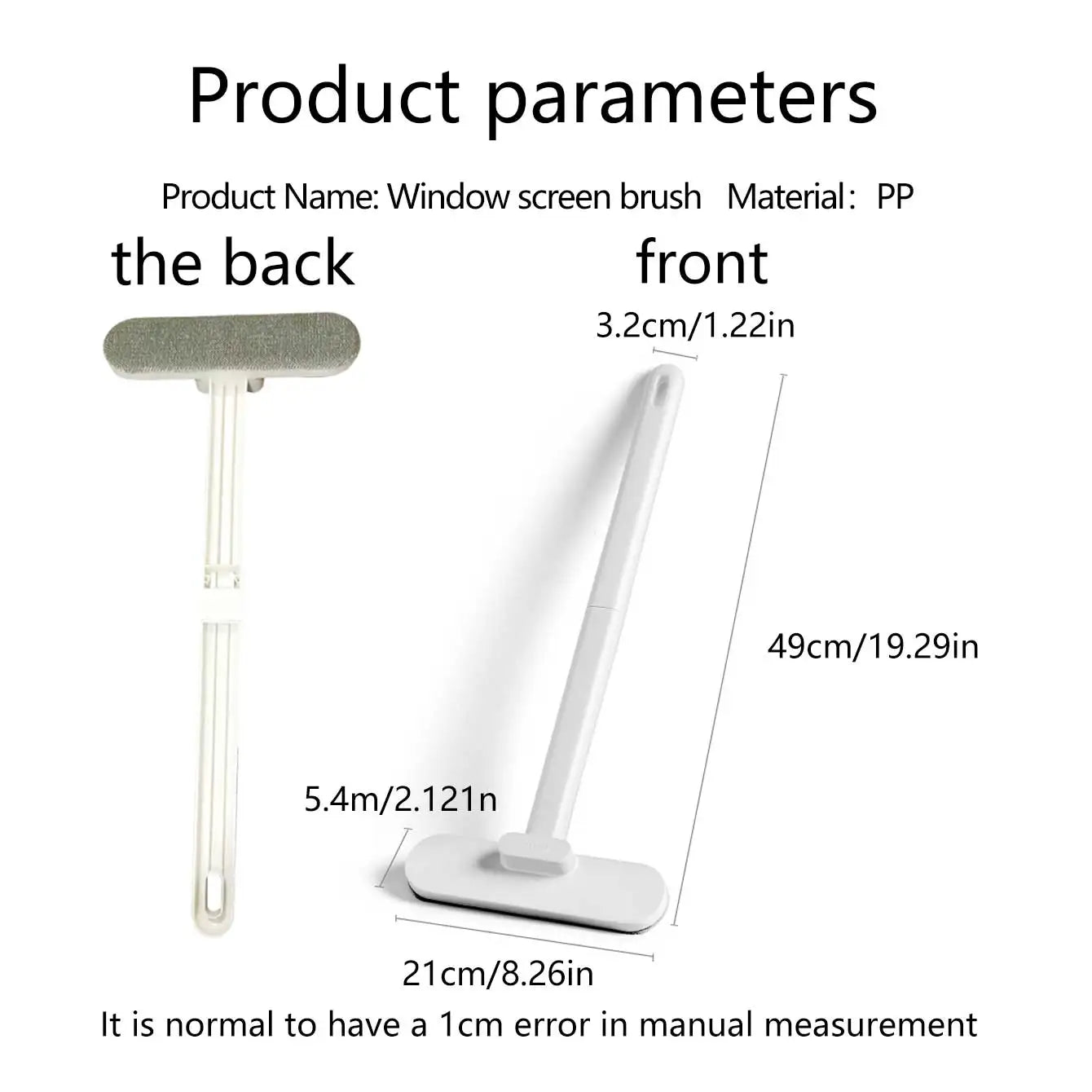 1 brosse de fenêtre multifonctionnelle à long manche