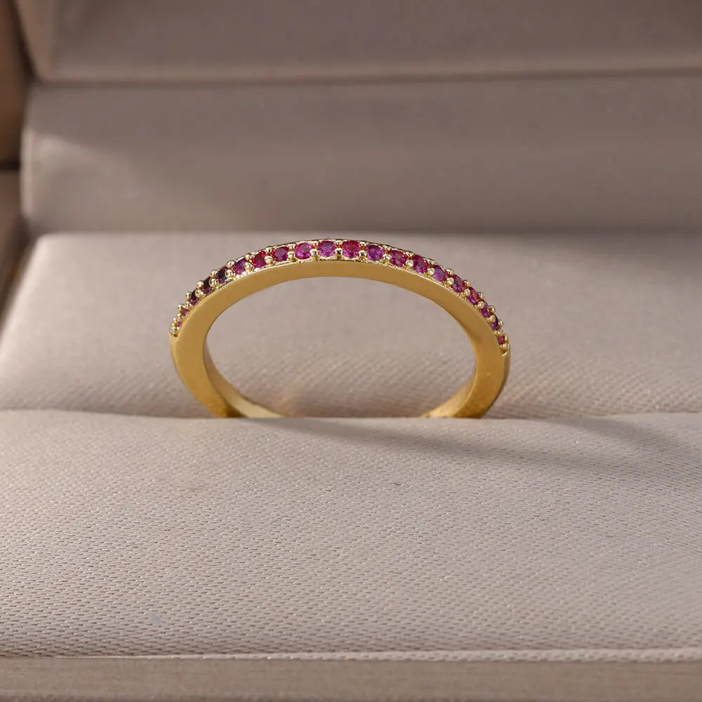 Mini bagues vertes en Zircon pour femmes