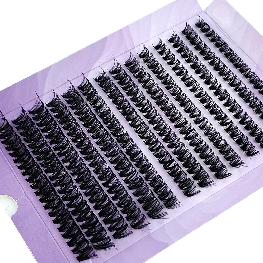 Extension de cils fins en vison, cils noirs individuels