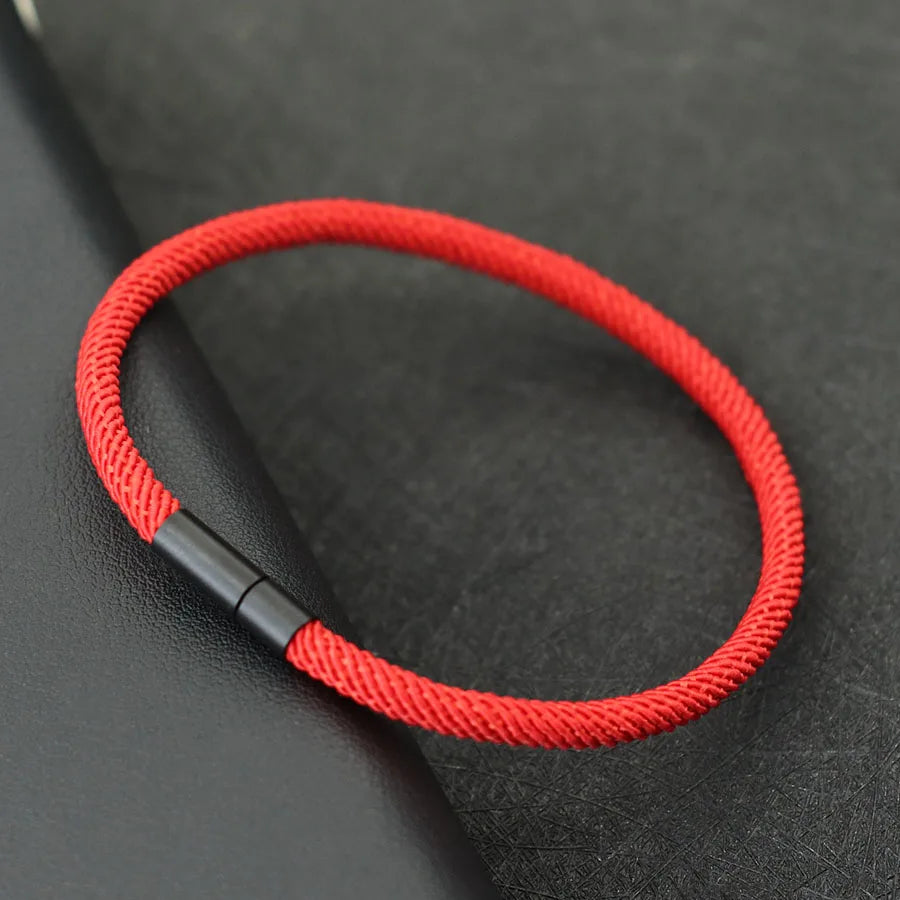 Bracordon en Nylon de qualité A de 4mm, fermoir noir