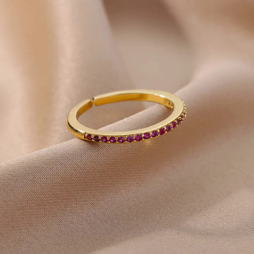 Mini bagues vertes en Zircon pour femmes